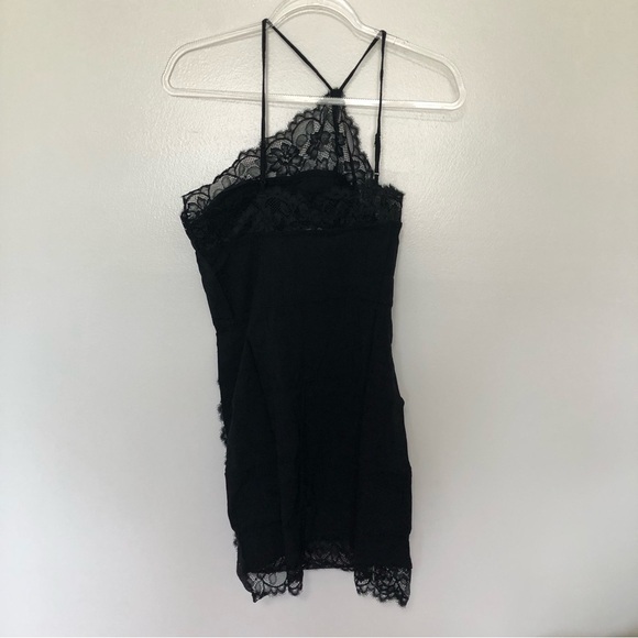 Free People Premonitions Slip Bodycon Dress Black Small - Picture 3 of 4